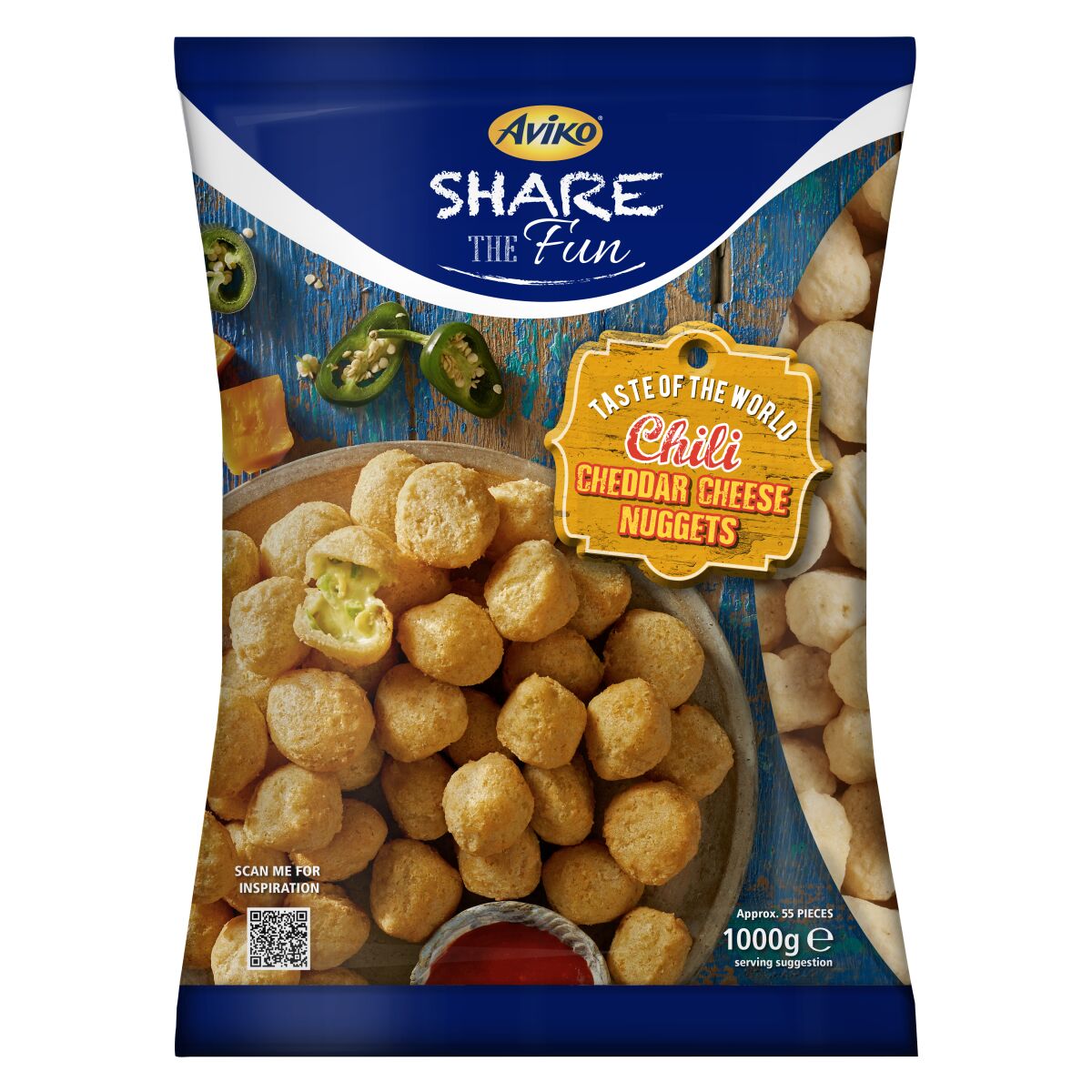 Aviko 1kg Chilli Cheese Nuggets