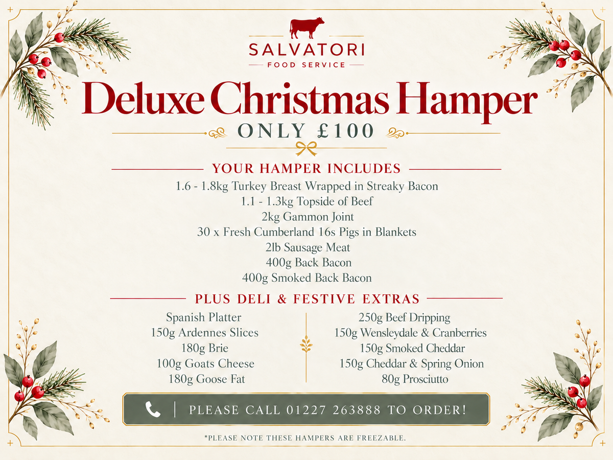 Salvatori Deluxe £100 Christmas meat hamper Kent