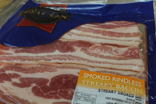 Premium Smoked Rindless Streaky Bacon