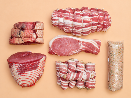 Salvatori £50 Christmas Meat hamper with turky, beef. gammon and pigs in blankets 